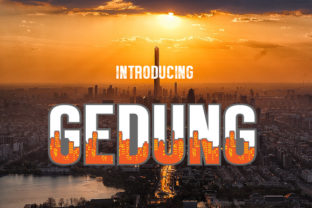 Gedung: A Bold, Skyline-Infused Font