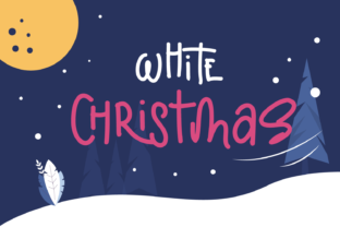 White Christmas Nighttime Field